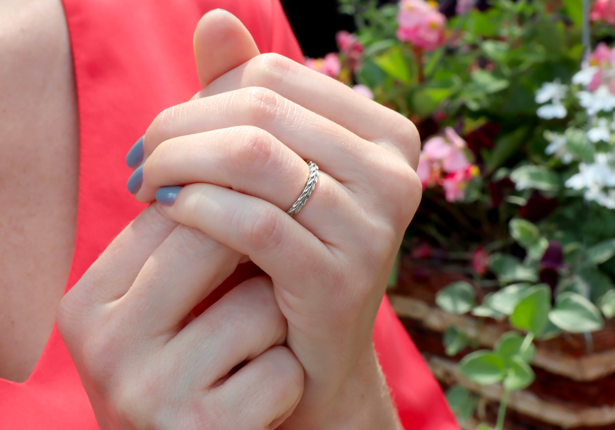 Ring with ivy leaves | Sterling silver 925 | Flamme en rose