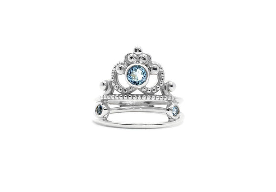 Crown ring and topaz