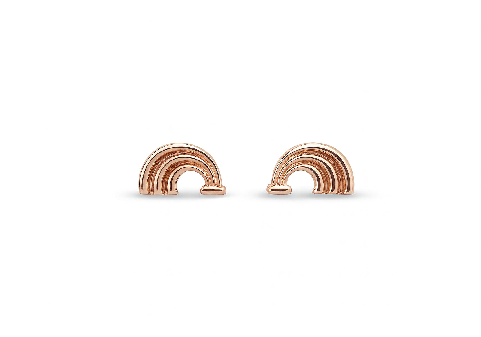 Rose gold rainbow earrings