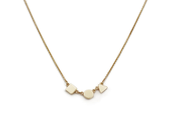 Geometric shapes necklace