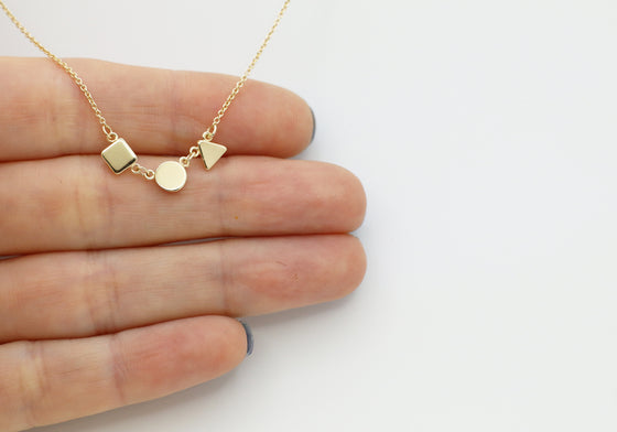 Geometric shapes necklace