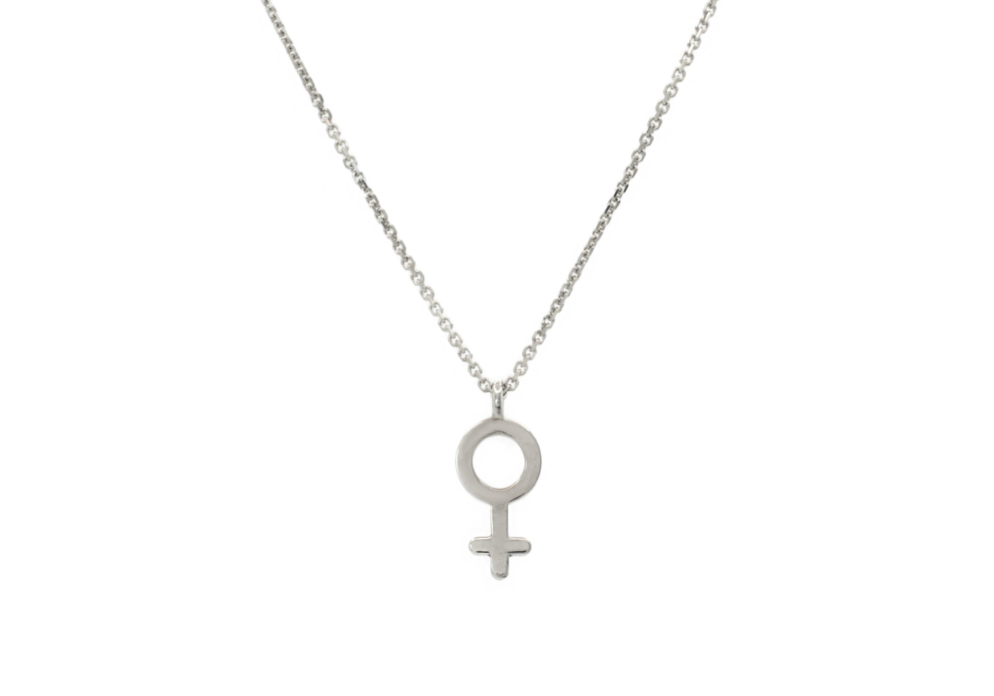 Necklace with female symbol.