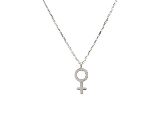 Necklace with female symbol.
