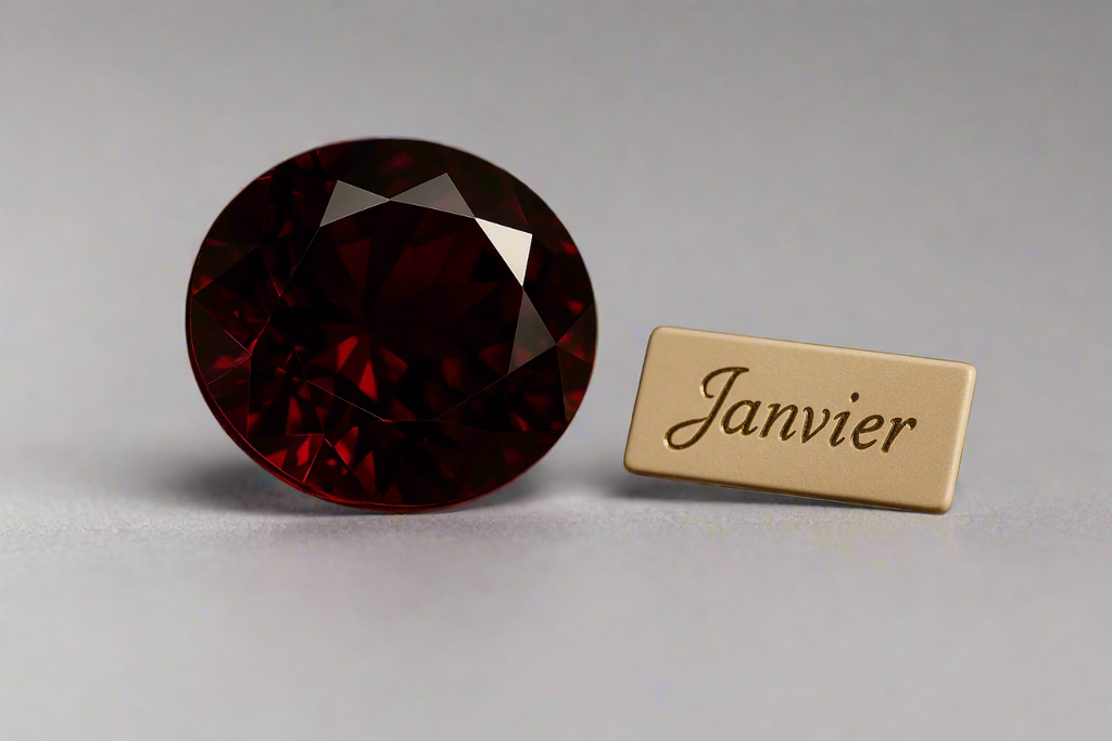 I want a garnet stone with the word '' Janvier '' because it is the birthstone of this month.