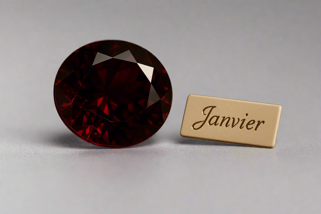 I want a garnet stone with the word '' Janvier '' because it is the birthstone of this month.