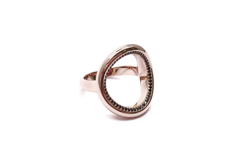 bague 56 spinelles or rose côté bon karma