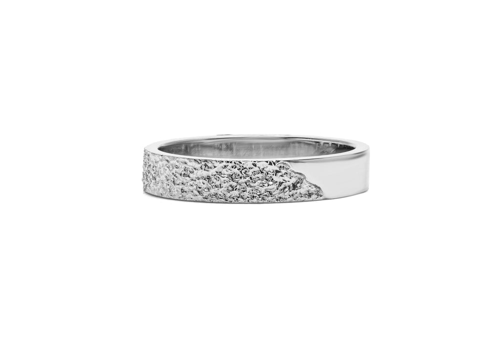 bague homme or  blanc entre ciel et terre