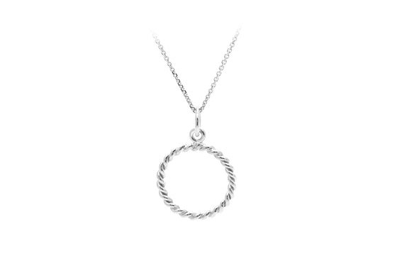 Twisted pendant necklace (Ag925)