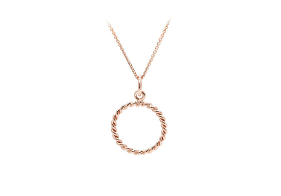 Twisted hoop necklace