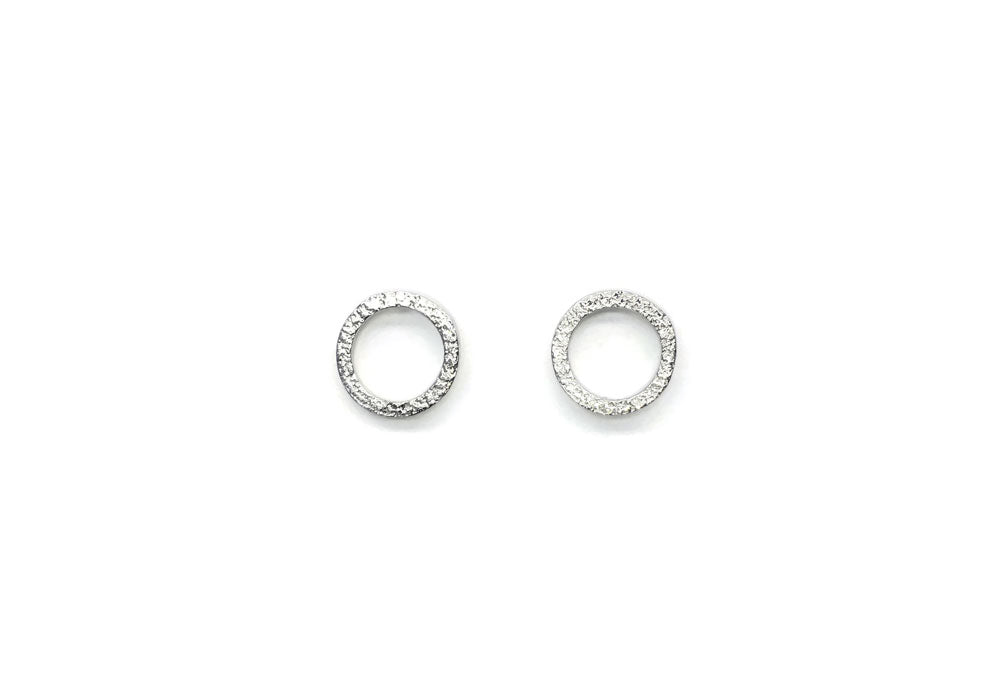 boucles d'oreilles enfant rond minimaliste argent sterling