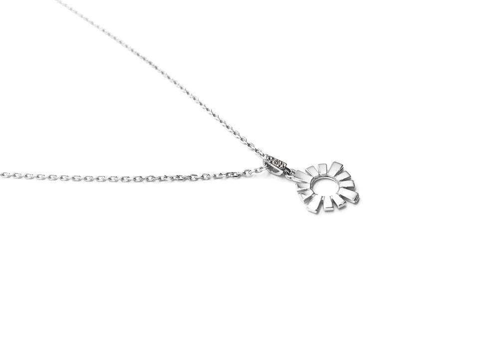 collier diamant de laboratoire soleil argent sterling ciel d hiver haut