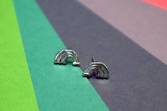 Mini rainbow earrings (Stg925)
