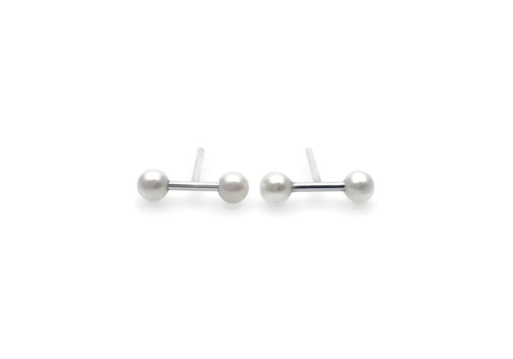 boucles oreille haltàres argent sterling et perle blanche