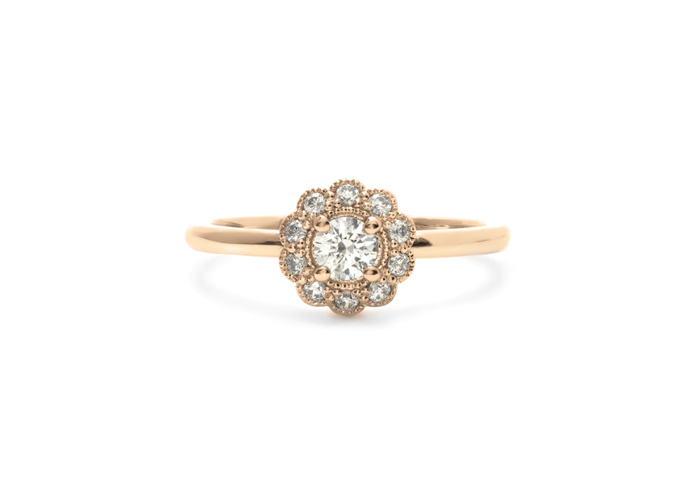 bague moissanite or rose c est romantique