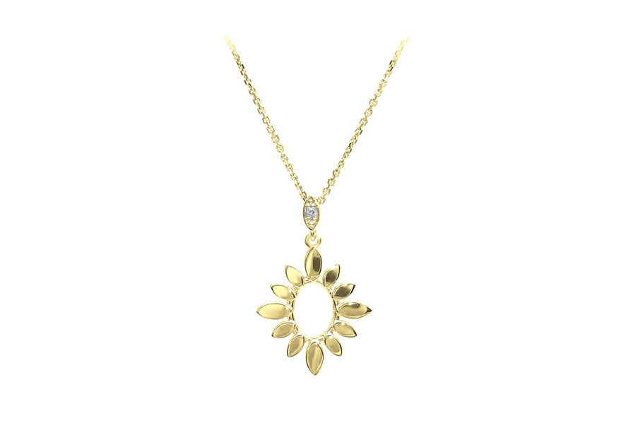 collier diamant de laboratoire soleil or jaune ciel d été