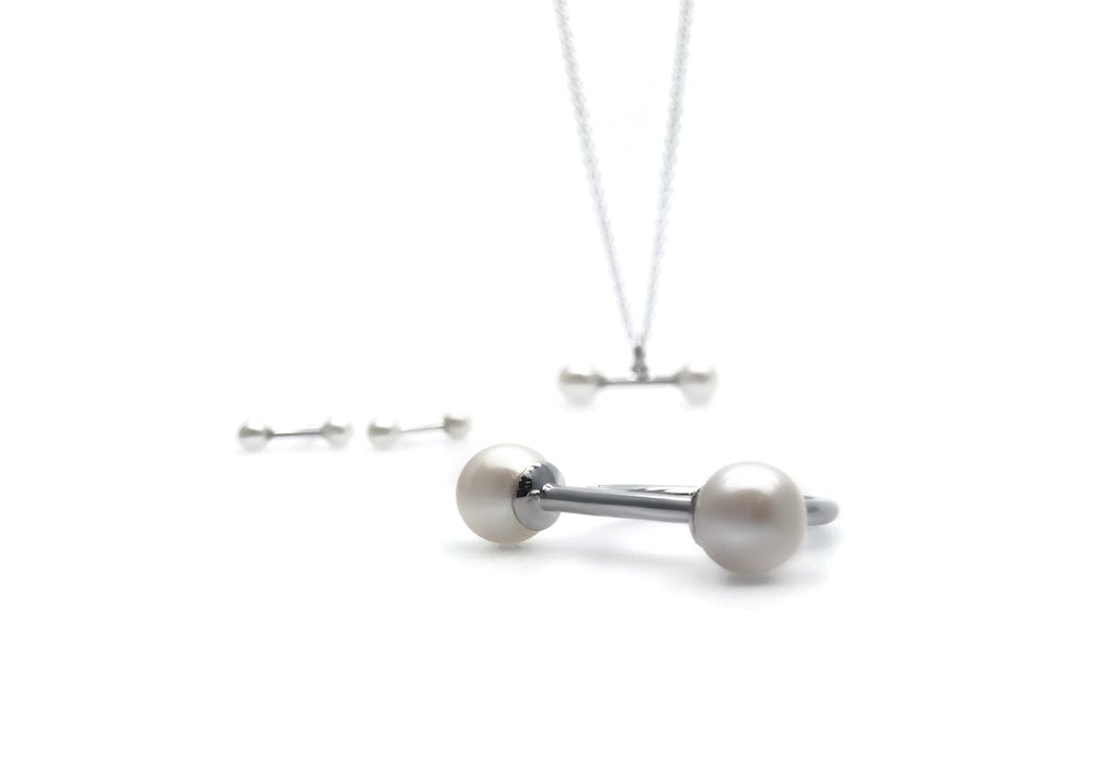 collection le courage en argent sterling et perles d'eau douce